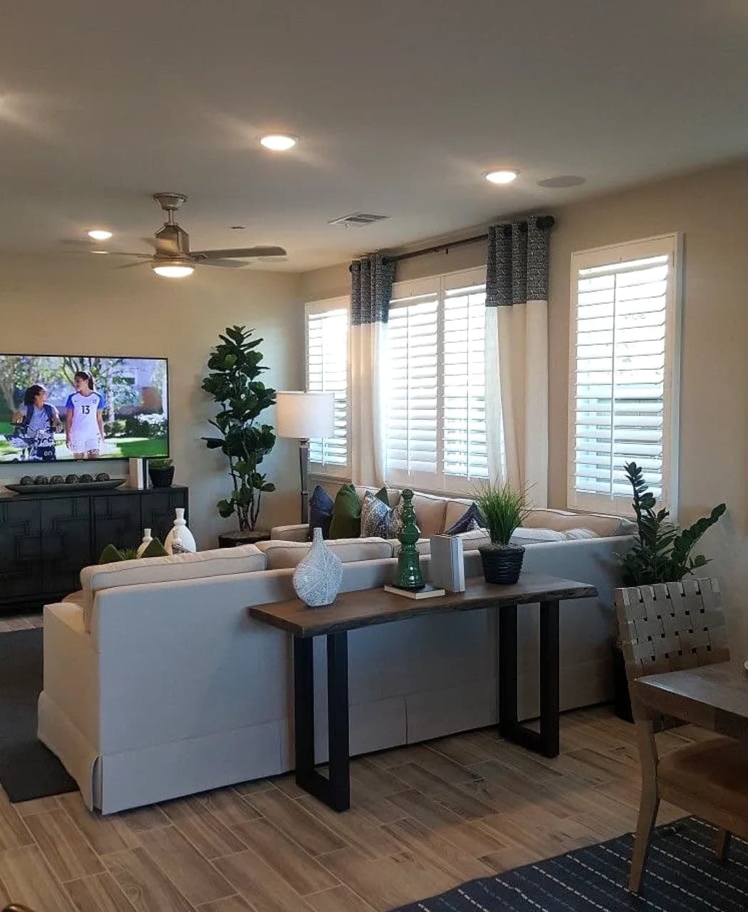 A clean, orderly, well-kept interior space